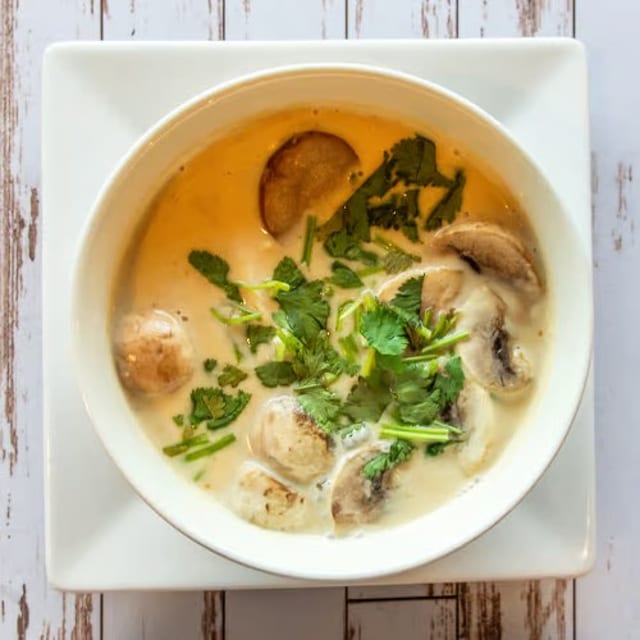 Tom Kha (Thai Coconut Soup).