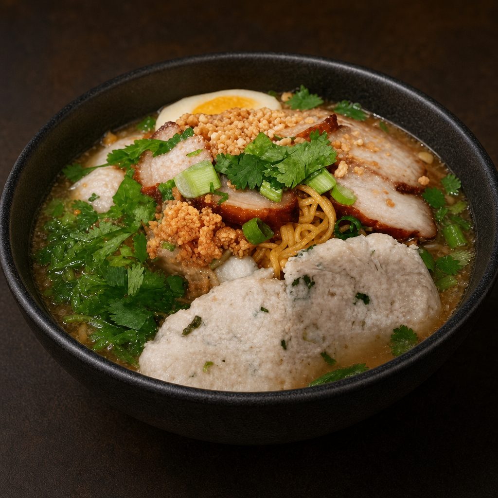 Sukhothai Noodles Soup (Tom Yum Noodle Soup).