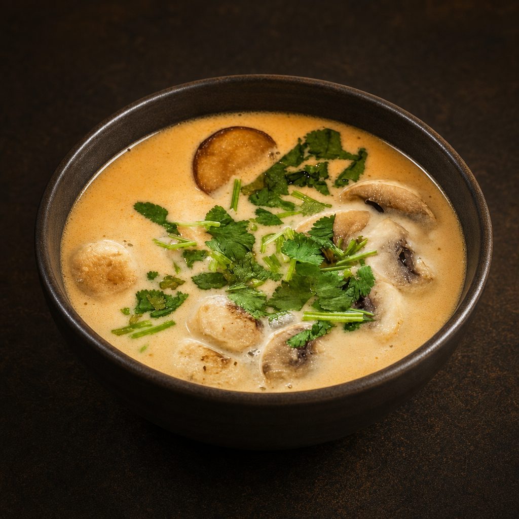 Tom Kha (Thai Coconut Soup).