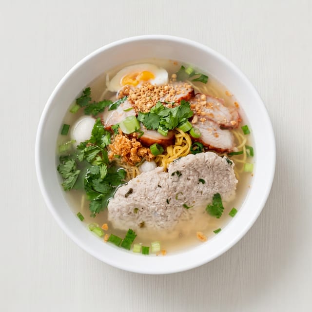 Sukhothai Noodles Soup (Tom Yum Noodle Soup).