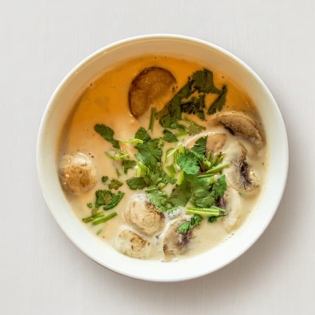 Tom Kha (Thai Coconut Soup).